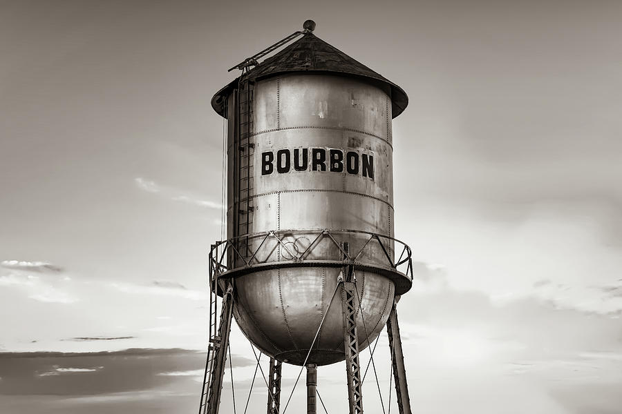 Bourbon Tank - Sepia Whiskey Sunset Photograph