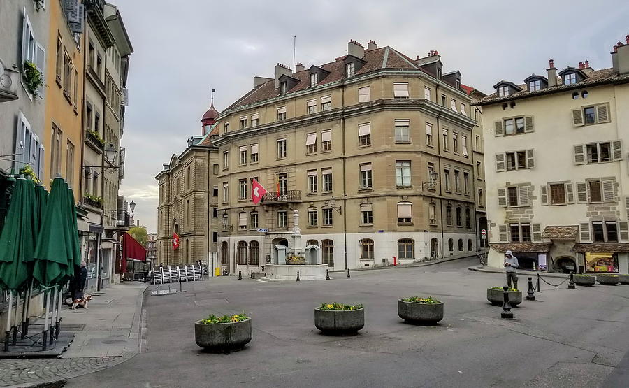 Bourg de four square in Geneva, Switzerland Photograph by Elenarts - Elena Duvernay photo