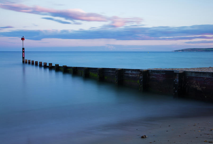 Bournemouth beach at Sunset Photograph by Ian Middleton