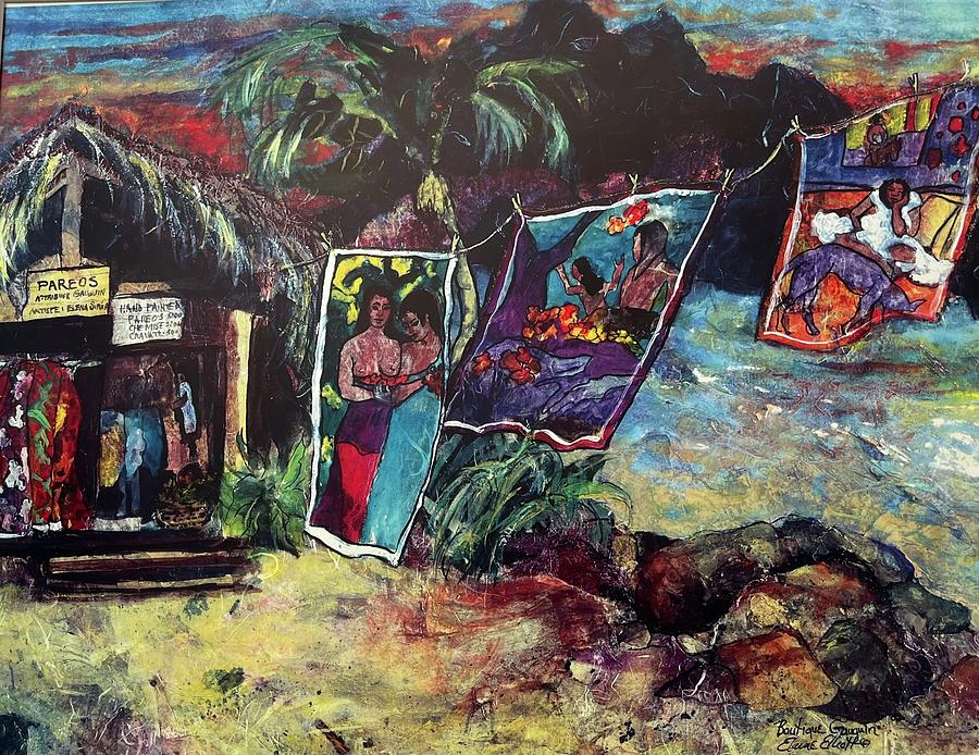 Boutique Gauguin Painting by Elaine Elliott