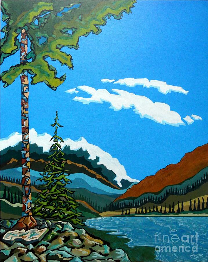 Bow Valley Abstractica Painting by John Lyes