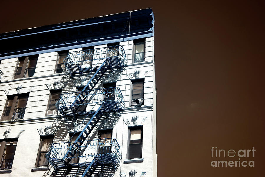Bowery Building Infrared in New York City Photograph by John Rizzuto