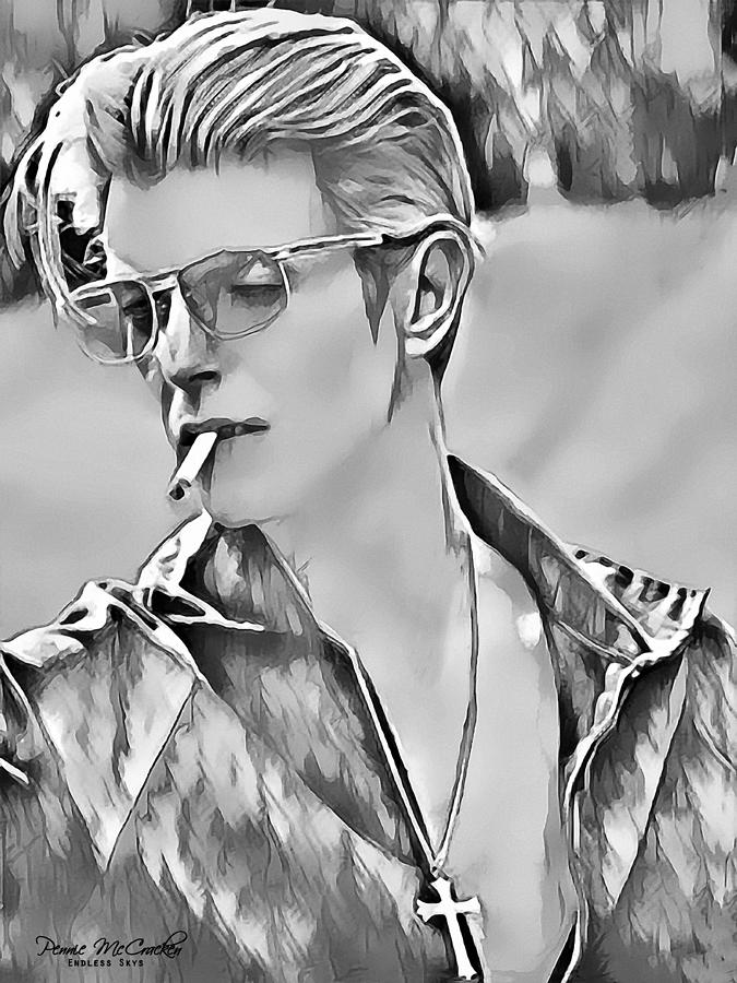 Bowie - A True Legend Digital Art by Pennie McCracken