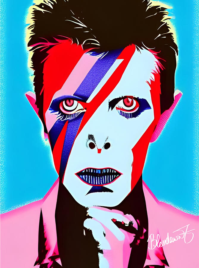 Bowie - Aladdin Sane Digital Art by Nikki Whitehurst - Fine Art America