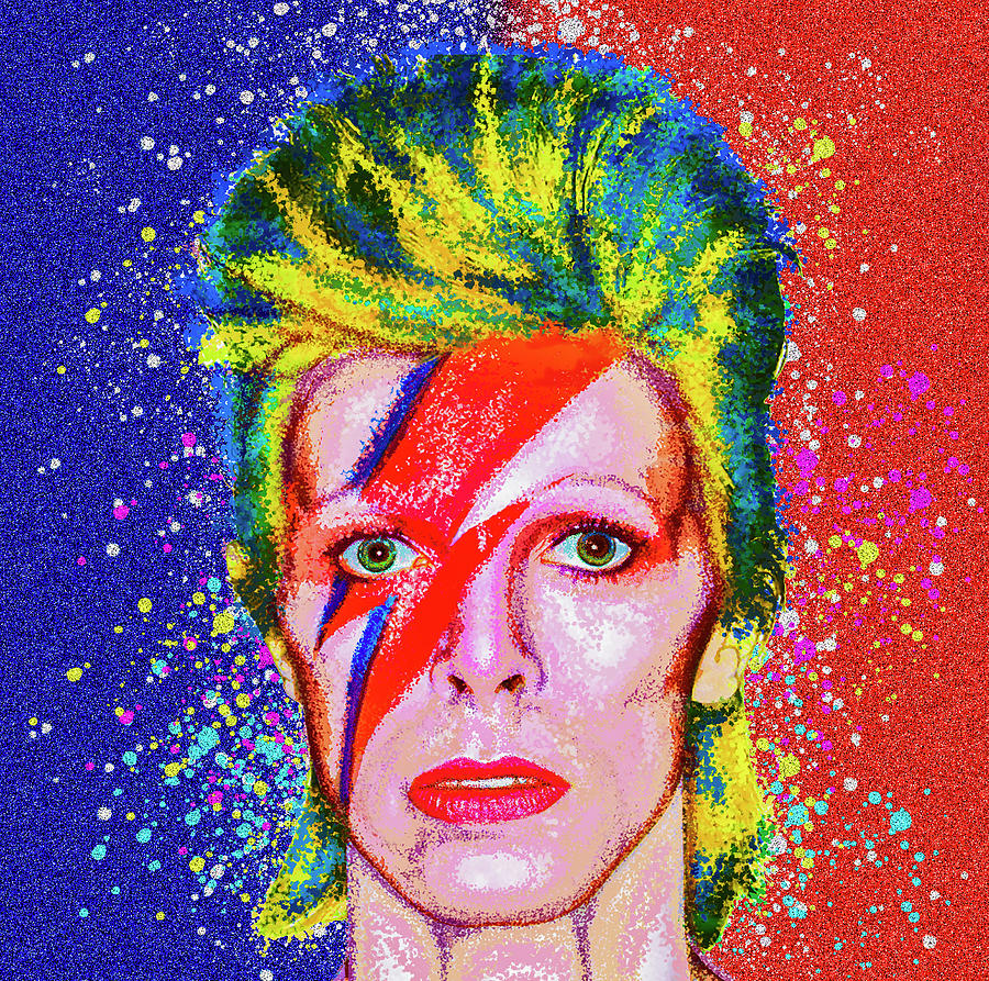 David Bowie Cu Digital Art by Pop Art World | Pixels