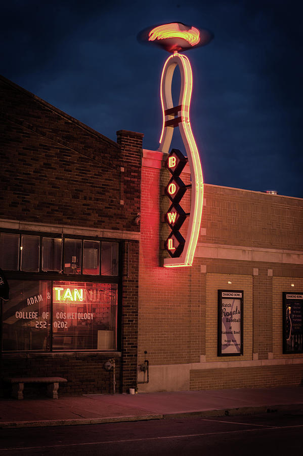 Bowl Neon Photograph by Bud Simpson