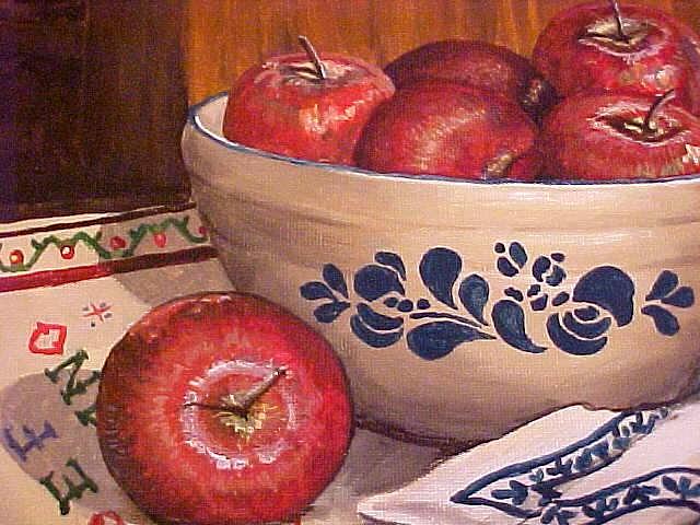Bowl of Apples Painting by Eileen Patten Oliver