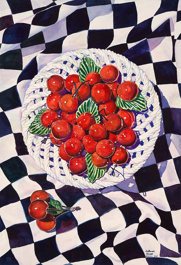 Bowl of Cherries Painting by Grant Nixon Bowl of Cherries Painting by Grant Nixon