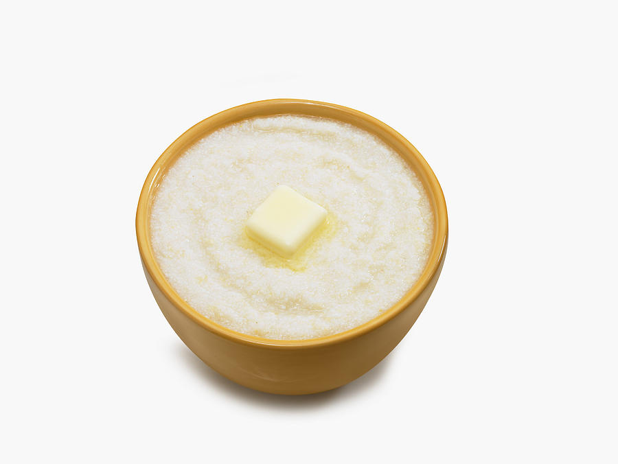 Bowl of grits Photograph by Lew Robertson, Brand X Pictures