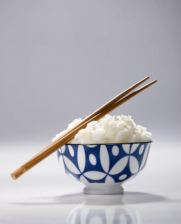 Bowl of Japanese rice Photograph by Tooga