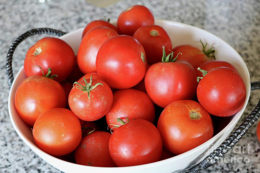 Bowl of Tomatoes Photograph by Carol Groenen
