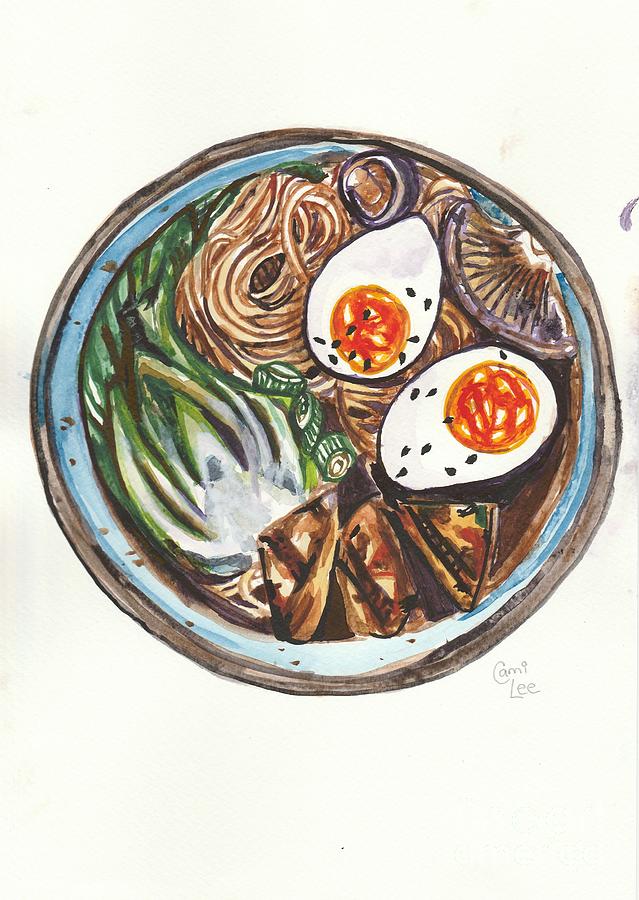Bowl With Ramen Painting by Cami Lee