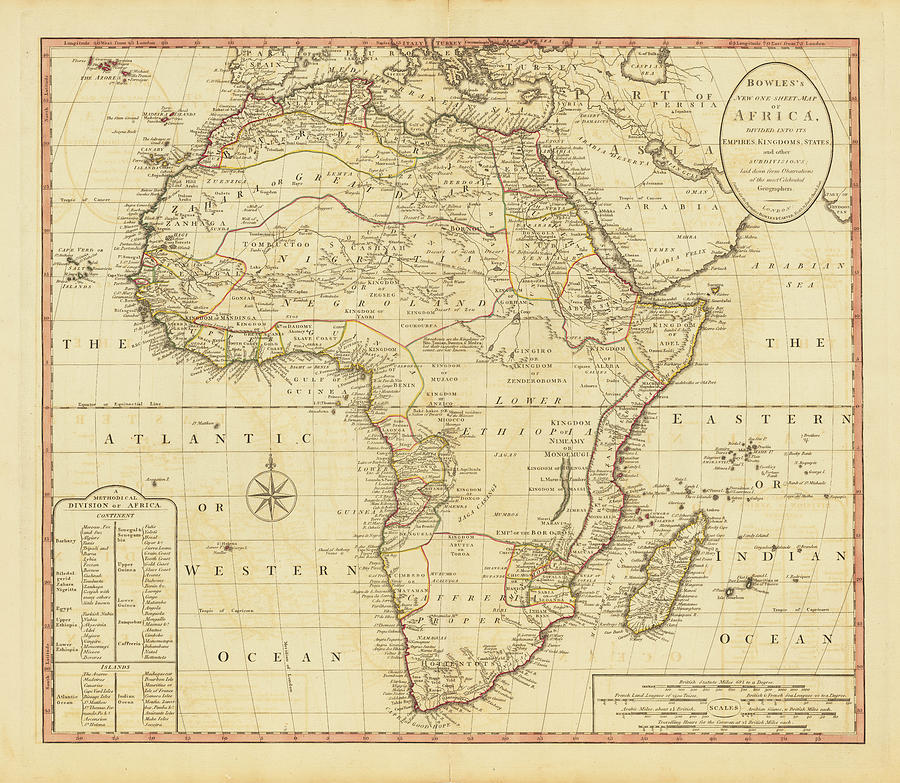 Bowles s New One Sheet Map of Africa Divided Into Its Empires Kingdoms ...