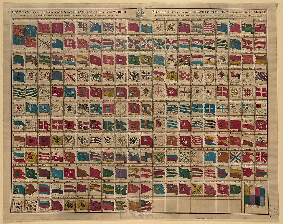 Bowles universal display of the naval flags of all nations in the world ...