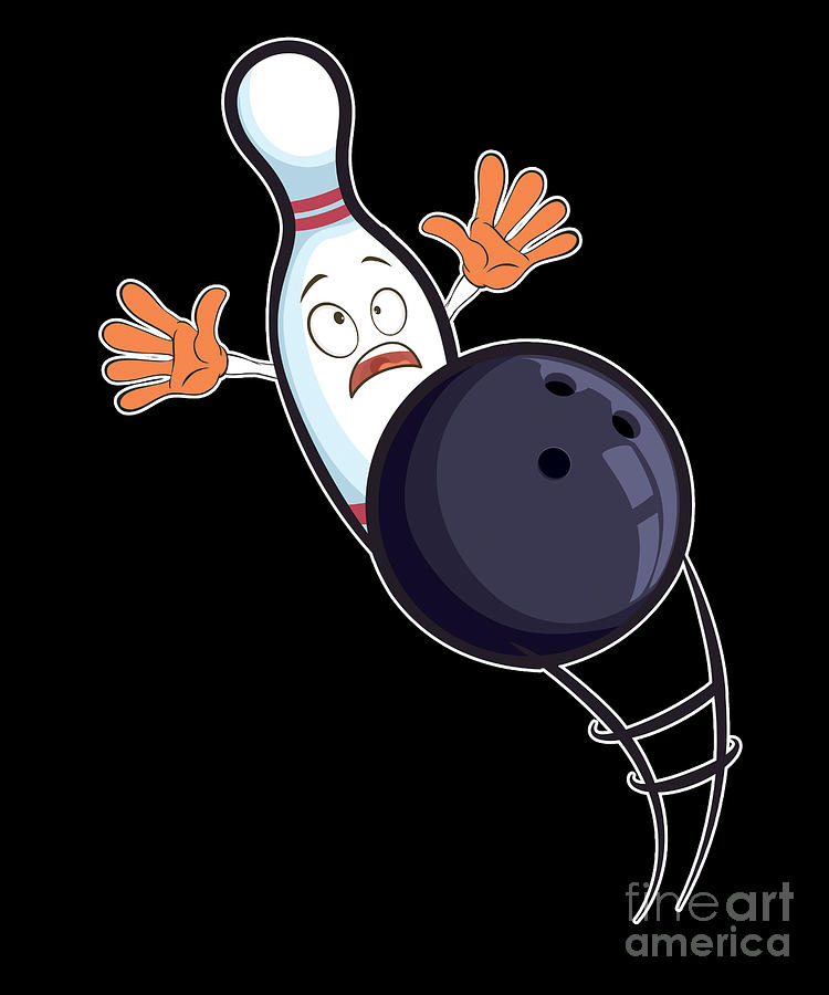 Bowling Character Funny Bowlers Skittle Sport Gift Digital Art by Thomas  Larch - Fine Art America