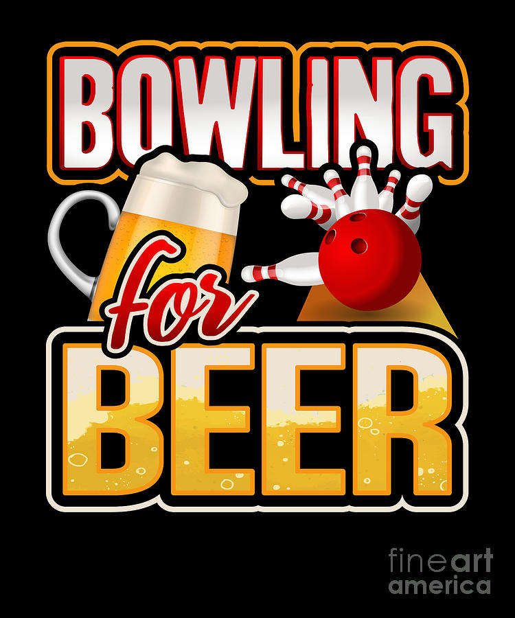 Beer Digital Art - Bowling For Beer by Beth Scannell