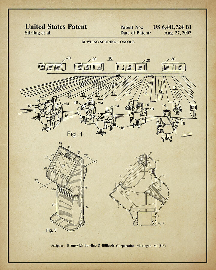 Bowling Scoring Console Patent Digital Art by Dale Kincaid Bowling Scoring Console Patent Digital Art by Dale Kincaid