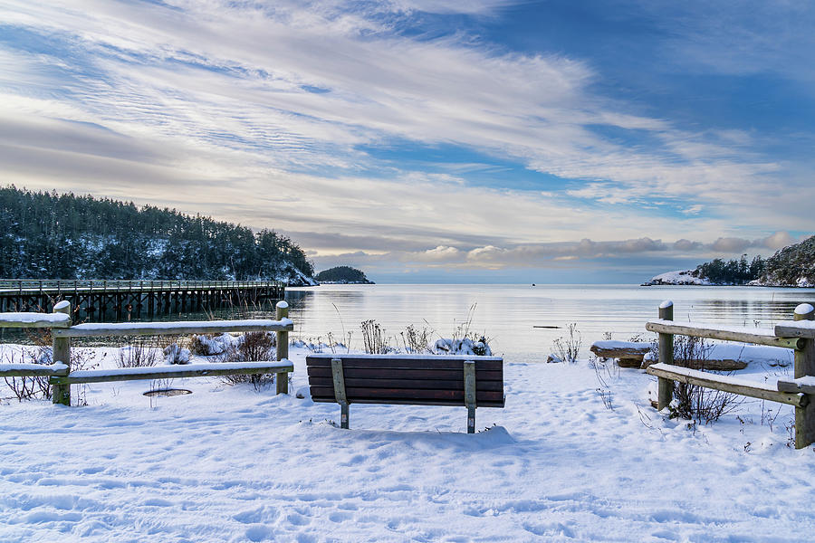 Bowman Bay Winter Photograph by Gary Skiff