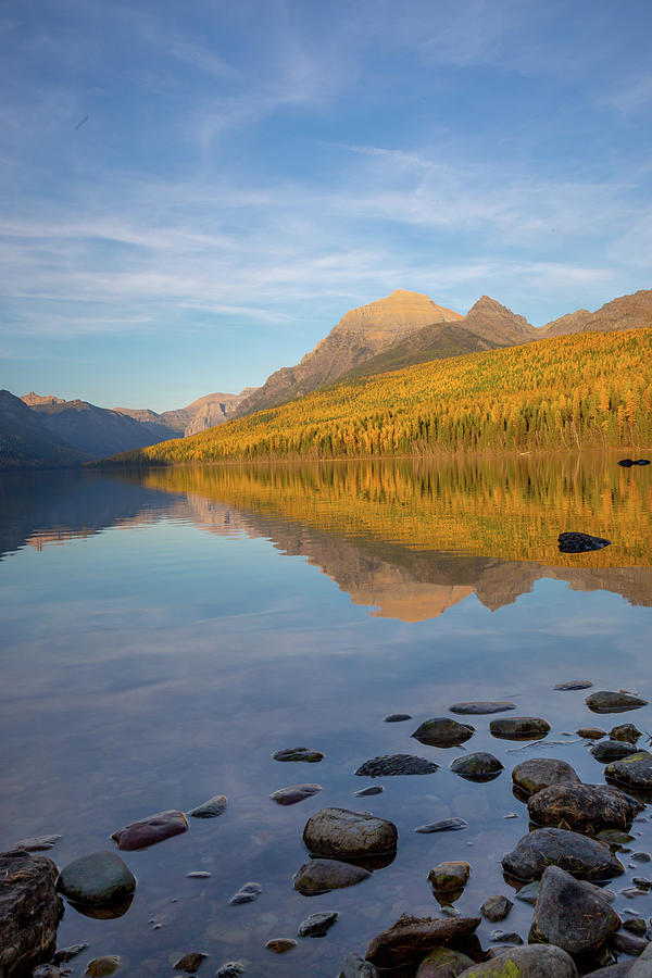 Bowman Lake in Fall Photograph by Jack Bell