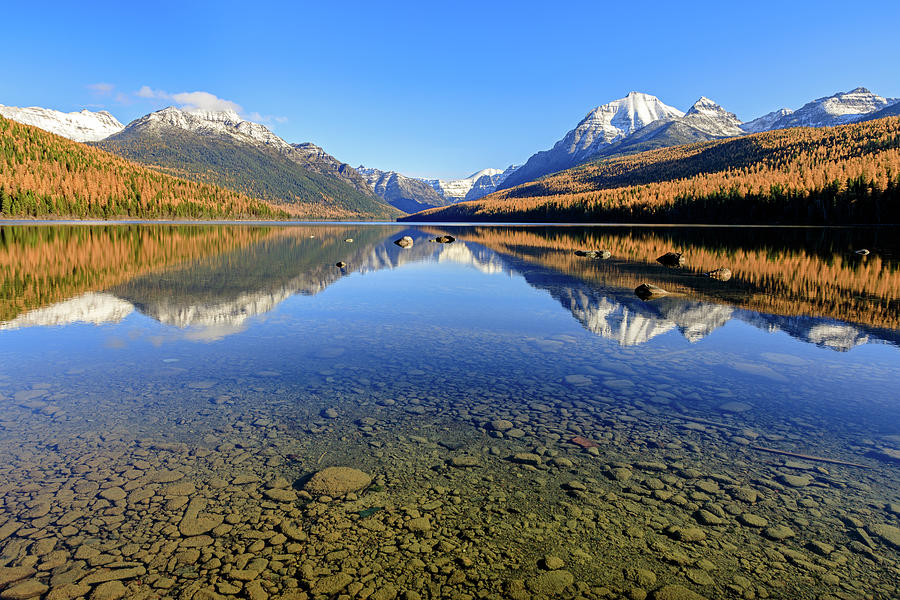 Bowman Lake on an Autumn Afternoon Photograph by Jack Bell