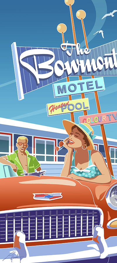 Bowmont Motel Digital Art by Larry Hunter