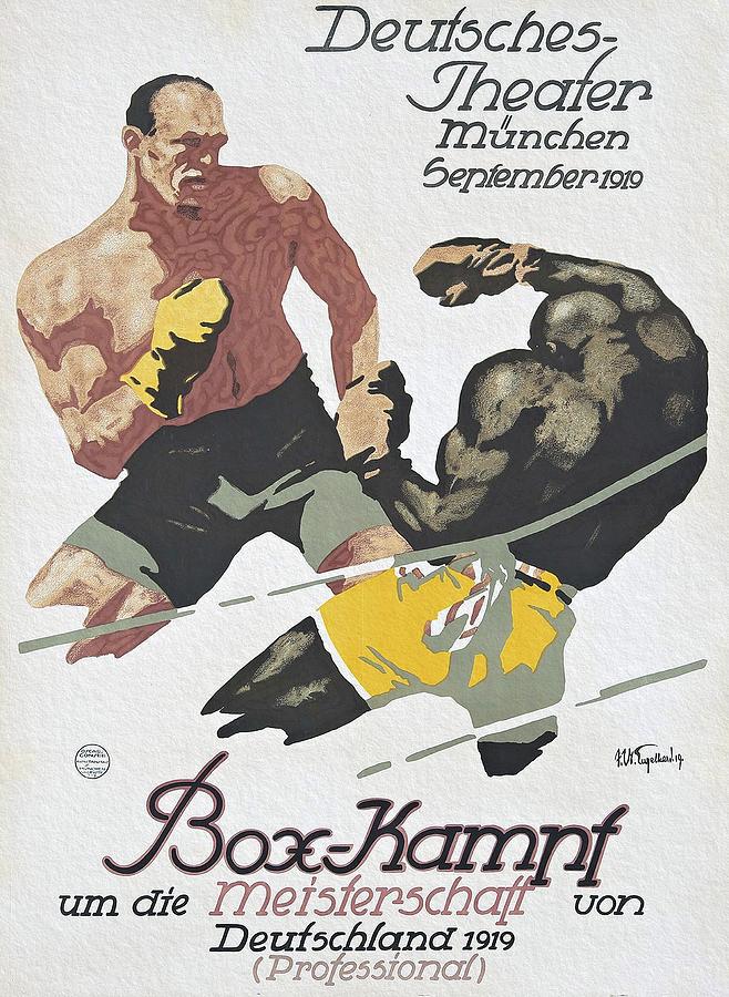 Box Kampf 1919 Poster Painting by Vincent Monozlay