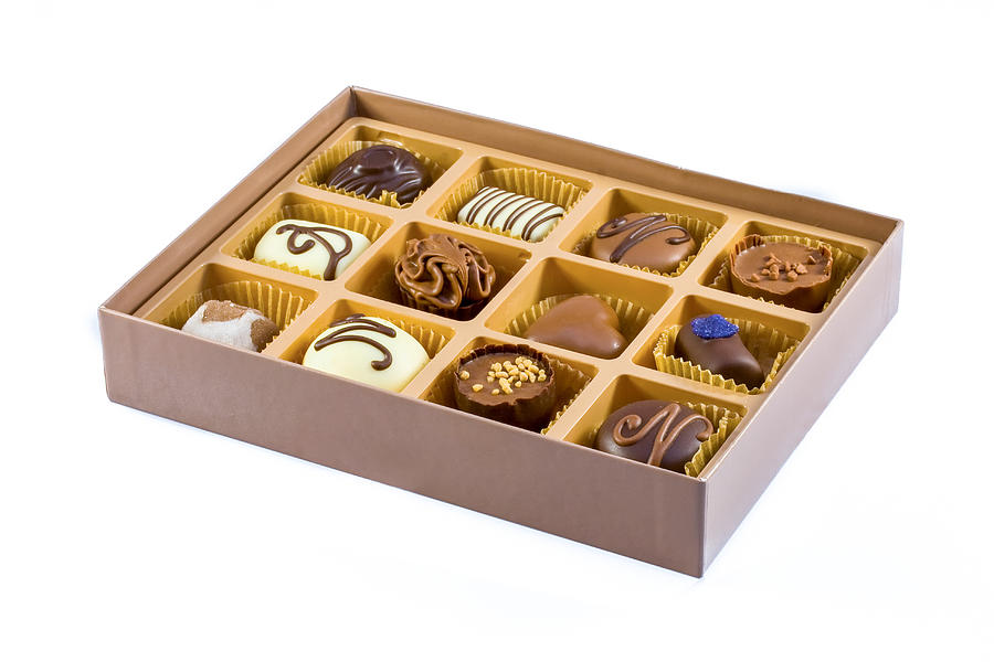Box of Belgian chocolates Photograph by Anna Dudek Photography
