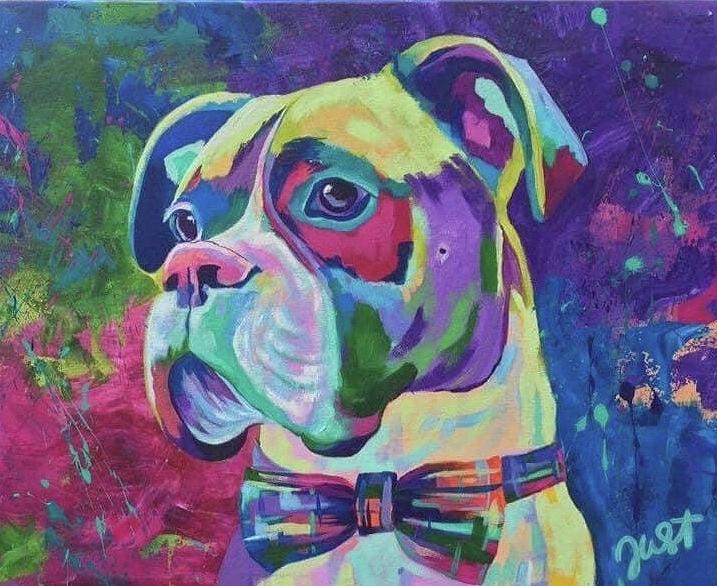 Boxer Painting by Janice Westfall