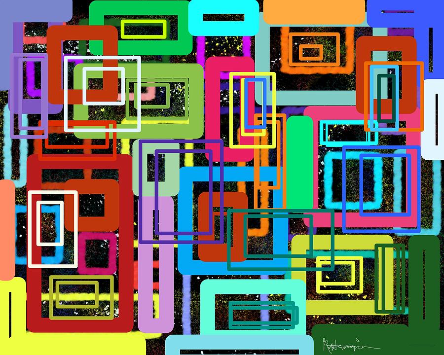 Boxes ii Digital Art by Ruth Harrigan