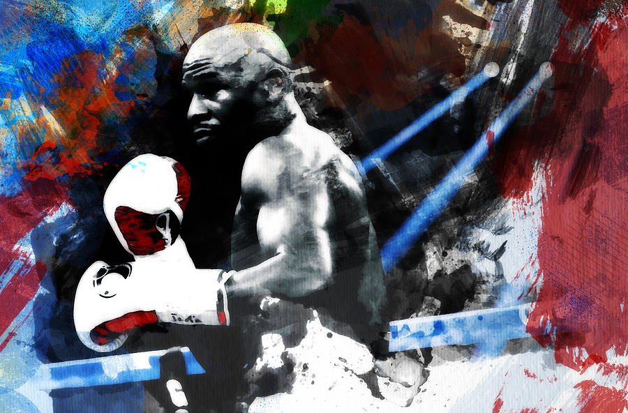 Boxing Champ Floyd Mayweather  Mixed Media by Brian Reaves