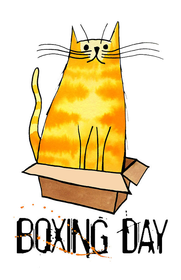 Cat Painting - Boxing Day  by Andrew Hitchen