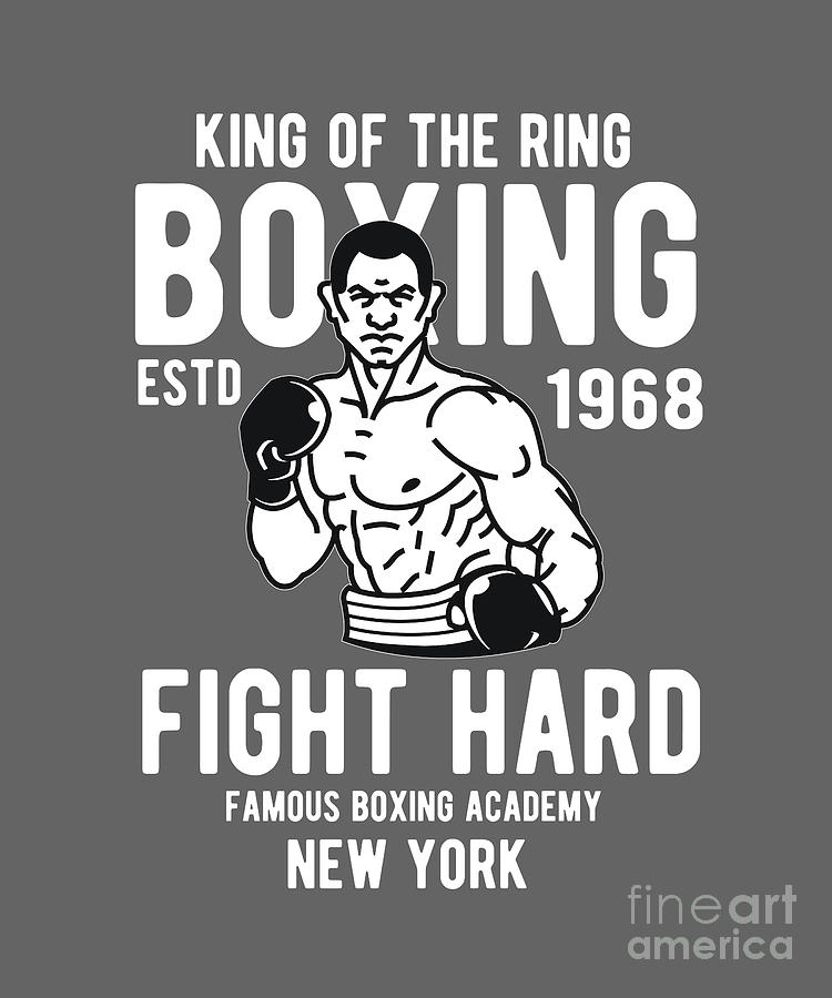 Ring Digital Art - Boxing Gift King Of The Ring by Jeff Creation