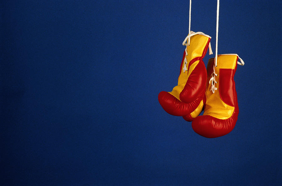Boxing gloves, close up Photograph by David De Lossy