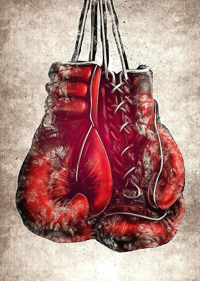 Boxing Gloves Digital Art by Thuy Dinh Thi