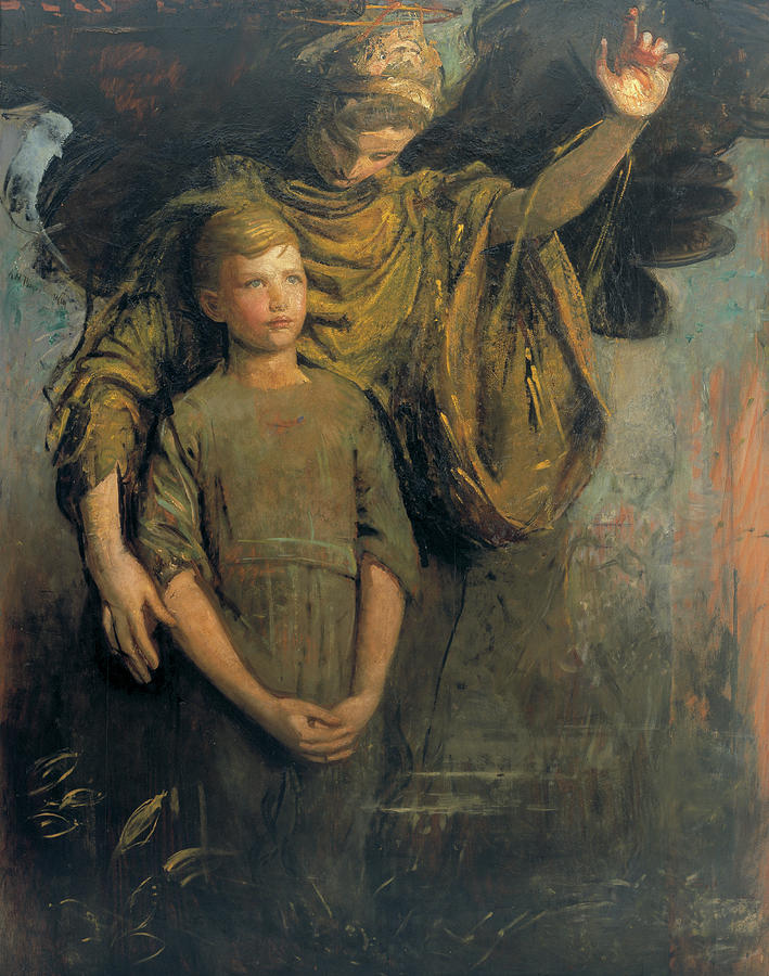 Abbott Handerson Thayer Painting - Boy and Angel, 1925 by Abbott Handerson Thayer