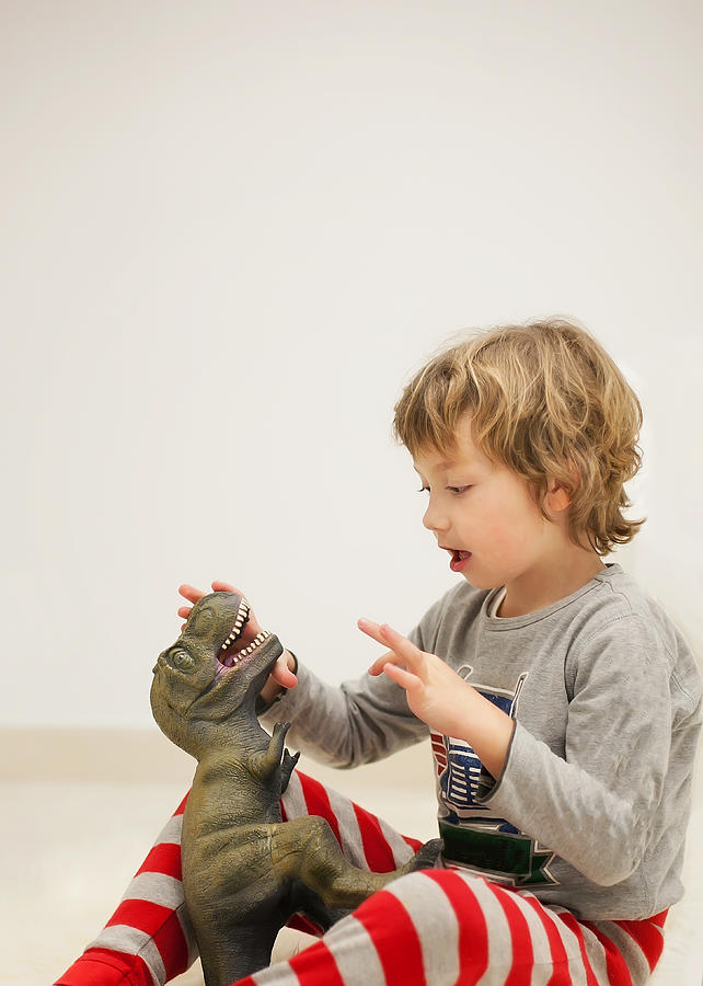 Boy And Dinosaur Photograph by Carol Yepes