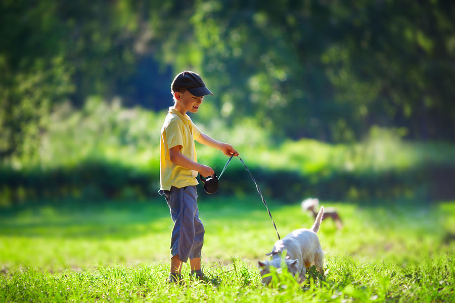 Boy and His Dog Photograph by Salima Senyavskaya