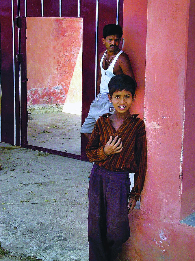 Boy and Man, Allahabad Photograph by John Hansen