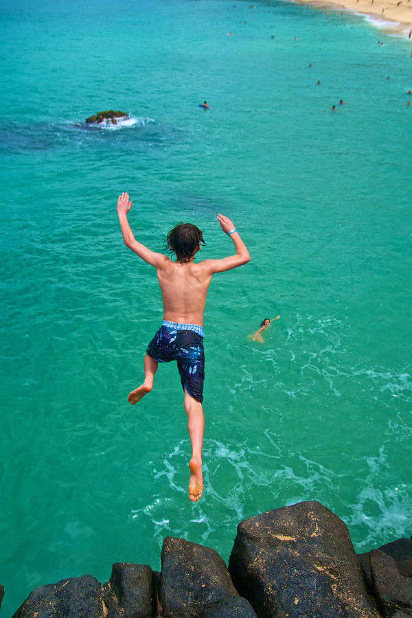 Boy diving Photograph by Work by Zach Dischner