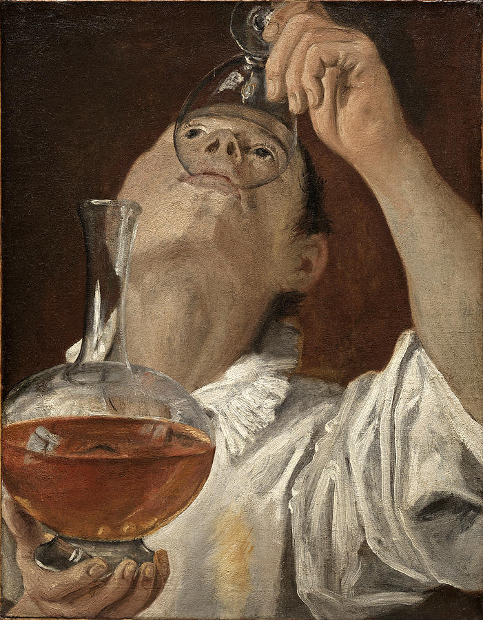 Boy Drinking Painting by Annibale Carracci