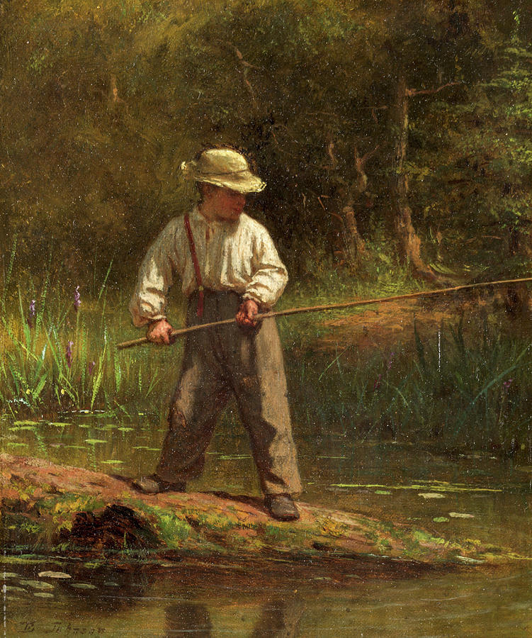 Boy Fishing by Eastman Johnson