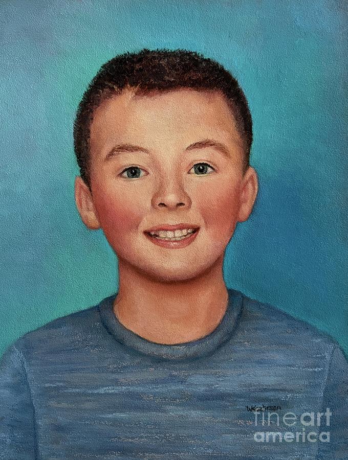 Boy in Blue Pastel by Wendy Koehrsen - Fine Art America