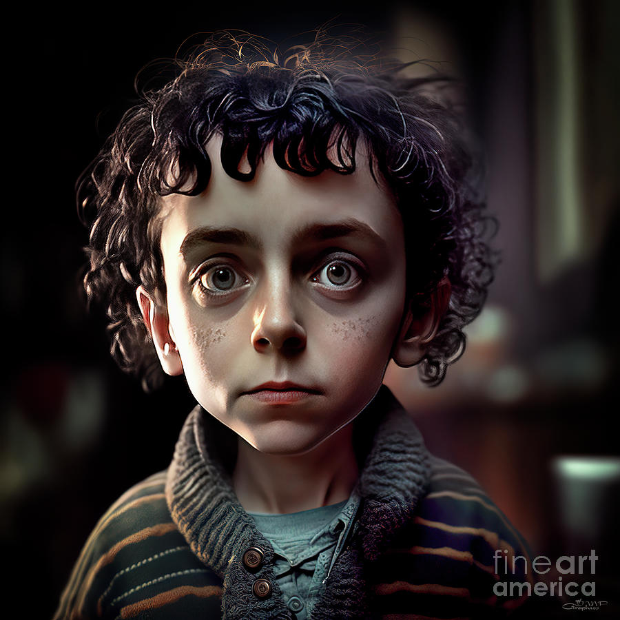 Boy Digital Art by Jutta Maria Pusl