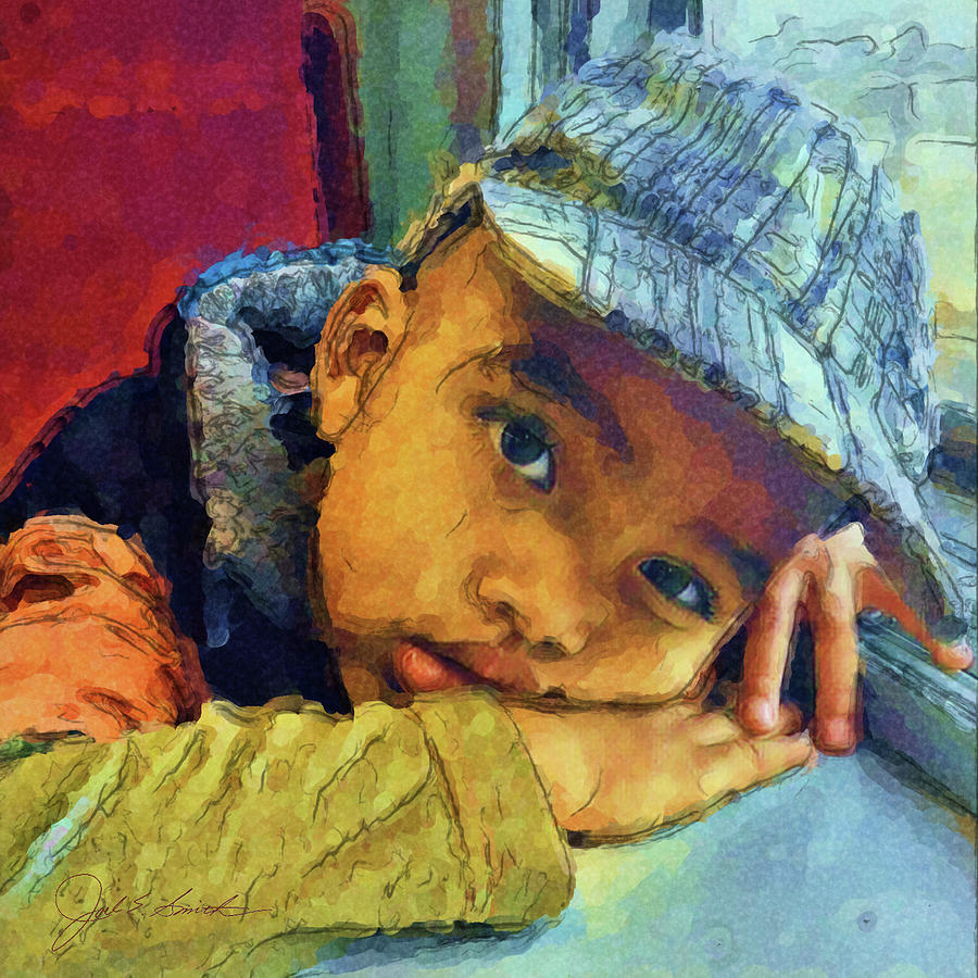 Boy on a Train   Painting by Joel Smith