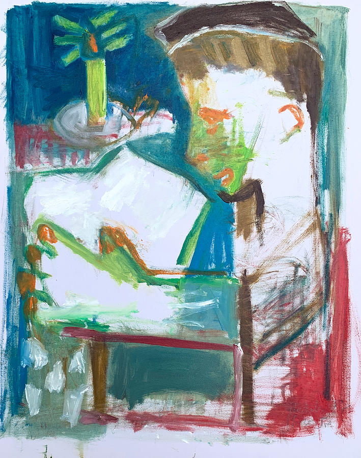 Boy Reading by Candlelight Painting by Edgeworth Johnstone