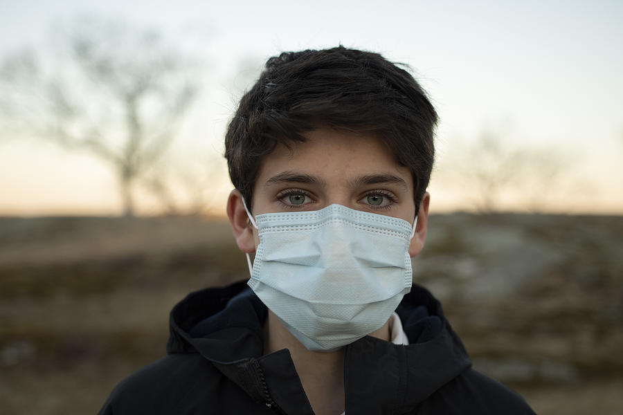 Boy with Surgical Mask Photograph by Zephyr