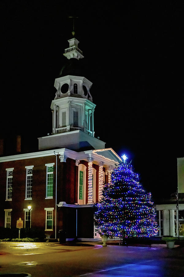 Boyle County Courthouse Christmas Photograph by Sharon Popek