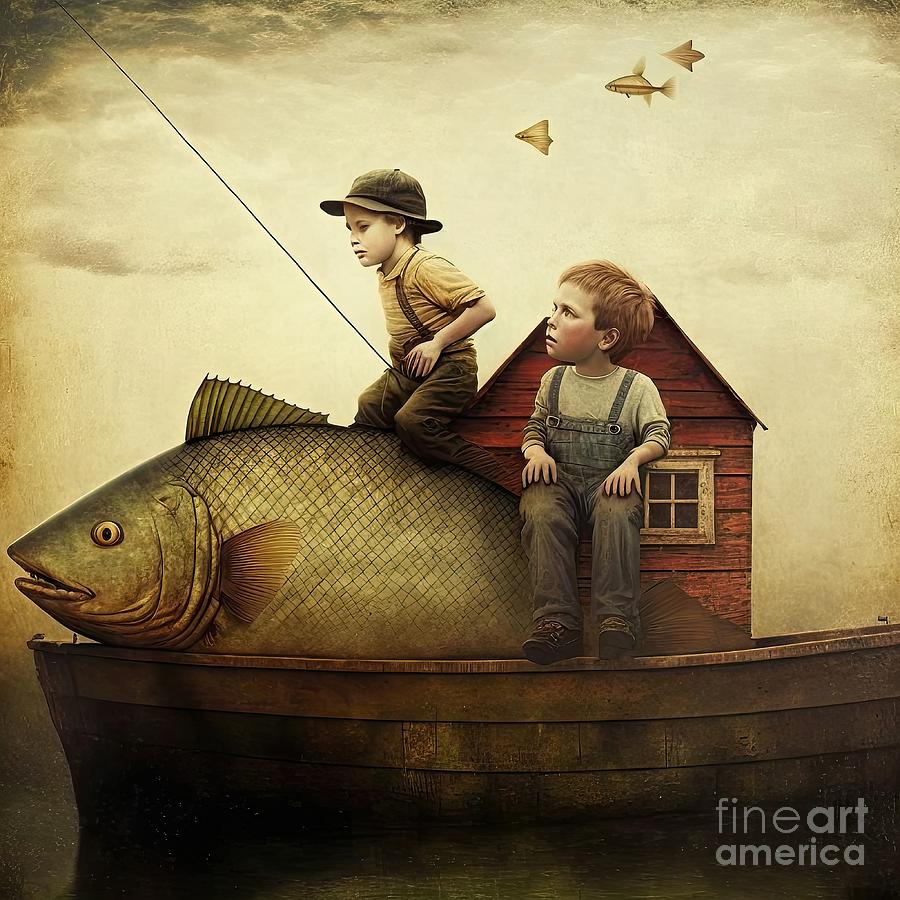 Gone Fishing by Norman Rockwell 
