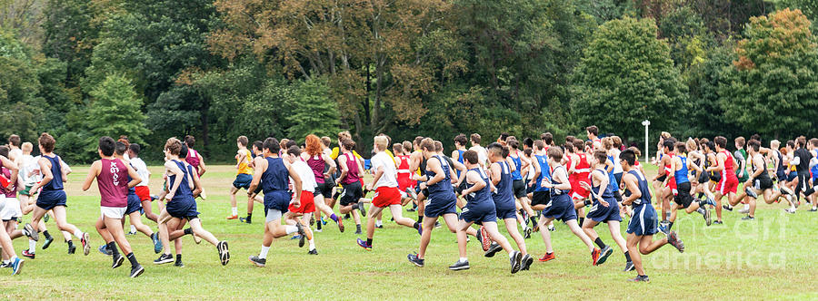 Boys running in heavy mud at Nike Nationals 5K race in Oregon Youth T-Shirt  by David Wood - Pixels