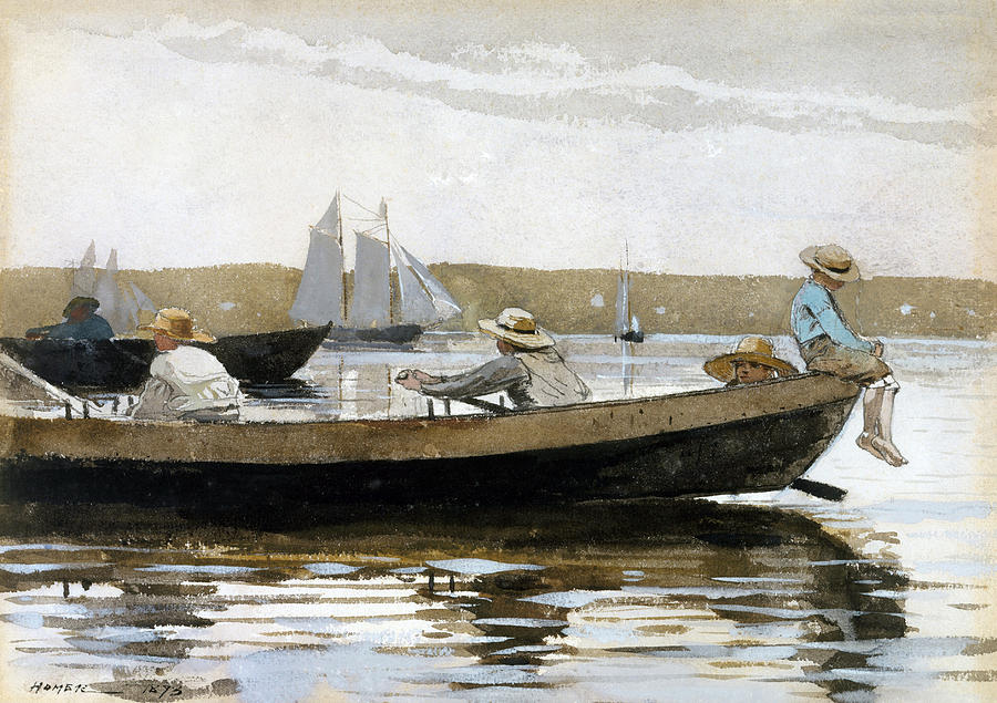 Boys In A Dory - Winslow Homer 1873 Painting by War Is Hell Store
